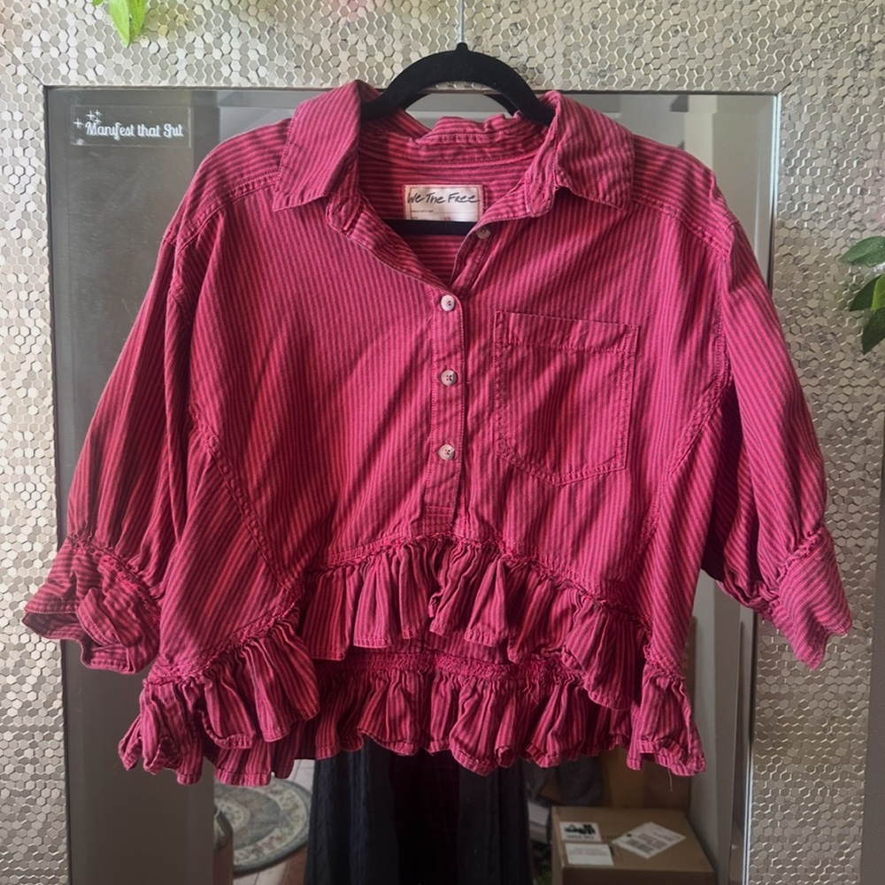 Free People We The Free Bailey Stripe Shirt - Picture 2 of 7